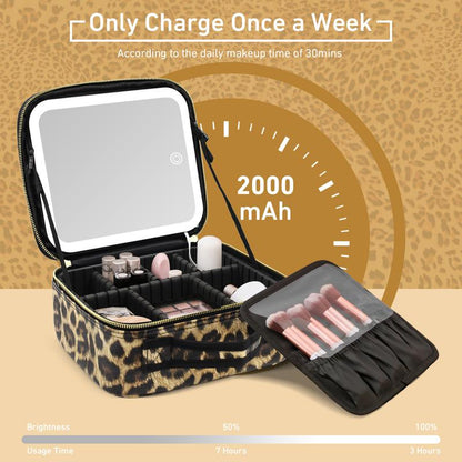 LED Travel Makeup Case