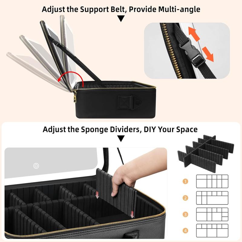 LED Travel Makeup Case