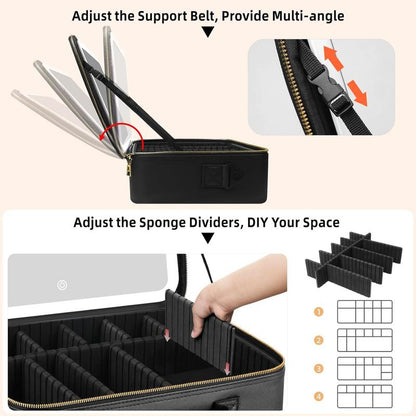 LED Travel Makeup Case